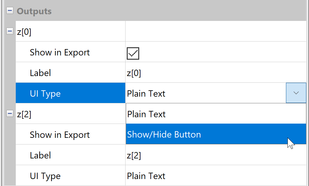 App Outputs